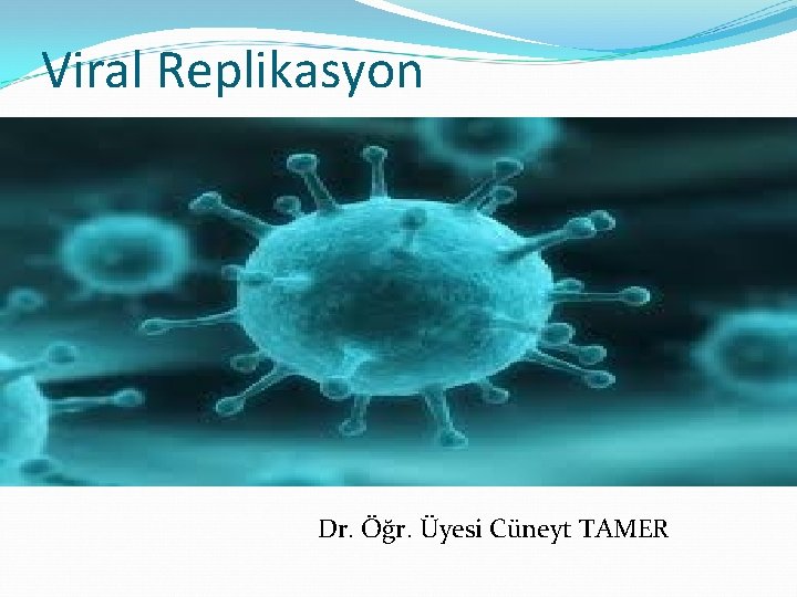 Viral Replikasyon Dr. Öğr. Üyesi Cüneyt TAMER 