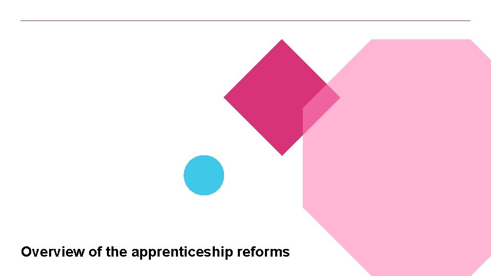 Overview of the apprenticeship reforms 