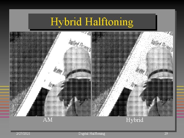 Hybrid Halftoning AM 2/27/2021 Hybrid Digital Halftoning 29 