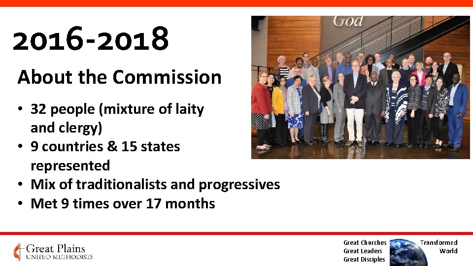 2016 -2018 About the Commission • 32 people (mixture of laity and clergy) • 2016 -2018 About the Commission • 32 people (mixture of laity and clergy) •