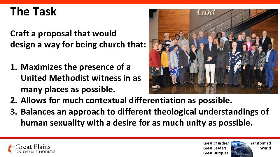 The Task Craft a proposal that would design a way for being church that: The Task Craft a proposal that would design a way for being church that: