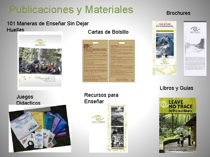 Publicaciones y Materiales Brochures 101 Maneras de Enseñar Sin Dejar Huellas Cartas de Bolsillo