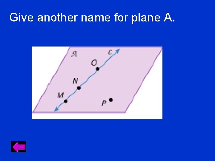 Give another name for plane A. 