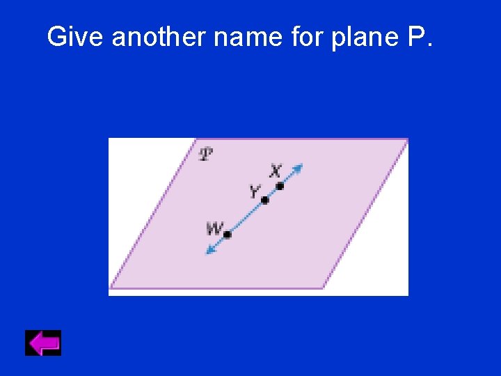Give another name for plane P. 