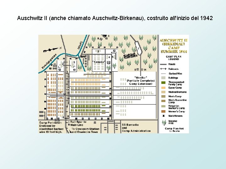 Auschwitz II (anche chiamato Auschwitz-Birkenau), costruito all'inizio del 1942 Auschwitz II (anche chiamato Auschwitz-Birkenau), costruito all'inizio del 1942