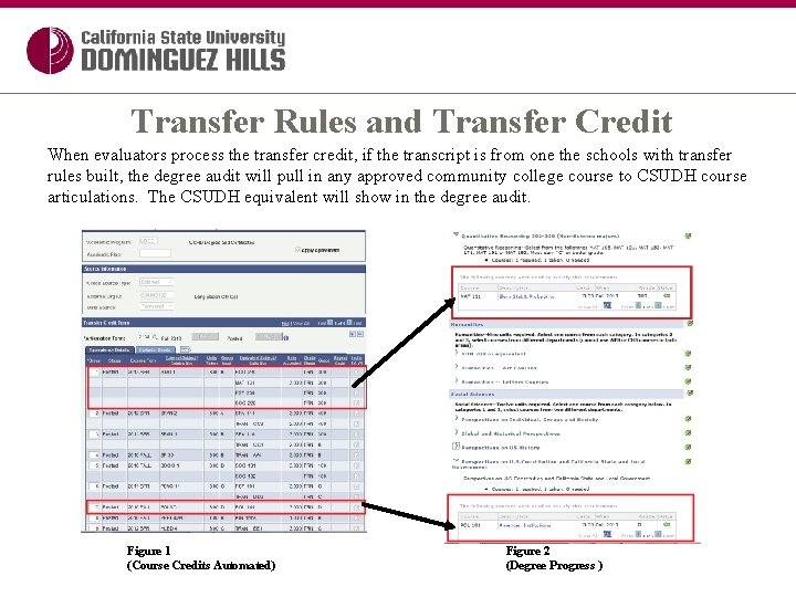 Transfer Rules and Transfer Credit When evaluators process the transfer credit, if the transcript