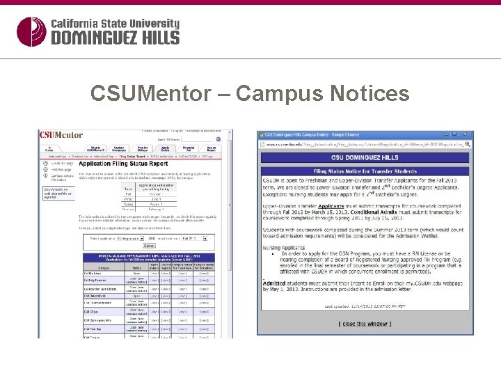 CSUMentor – Campus Notices 
