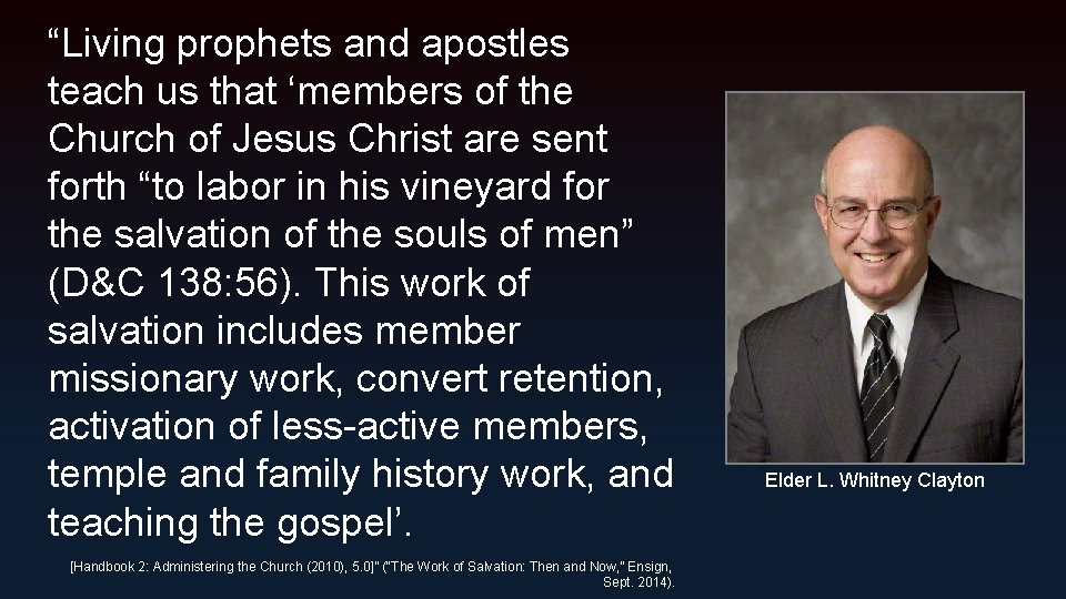 “Living prophets and apostles teach us that ‘members of the Church of Jesus Christ