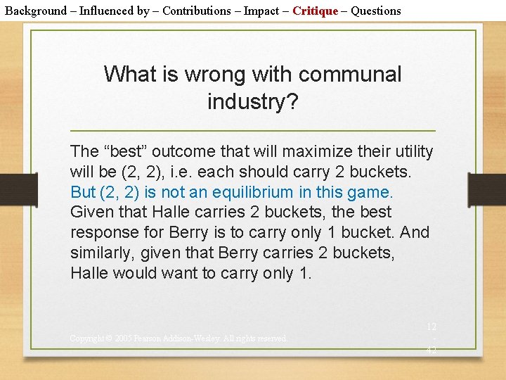 Background – Influenced by – Contributions – Impact – Critique – Questions What is