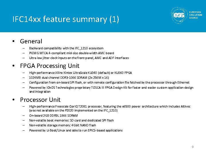 IFC 14 xx feature summary (1) • General – – – Backward compatibility with IFC 14 xx feature summary (1) • General – – – Backward compatibility with