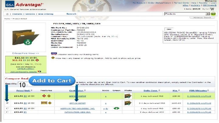Purchase Under the FSSI BPA 10 44 
