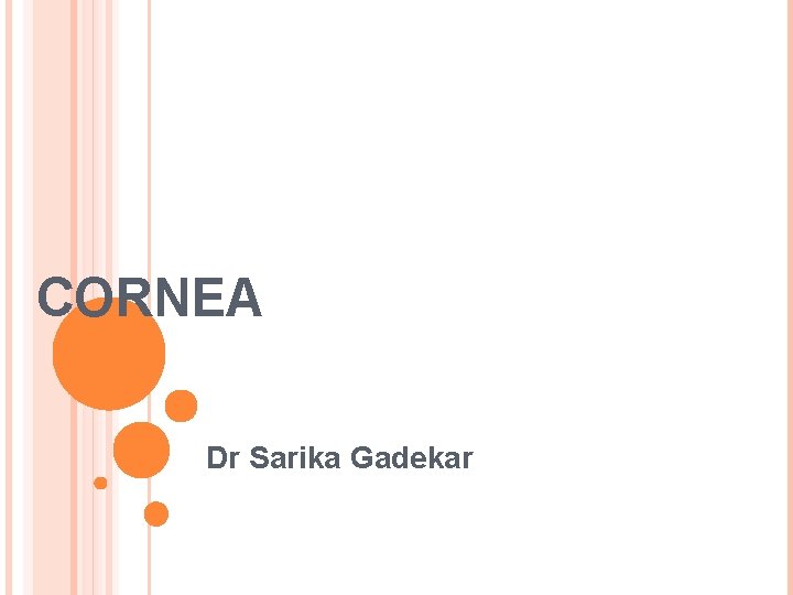 CORNEA Dr Sarika Gadekar 