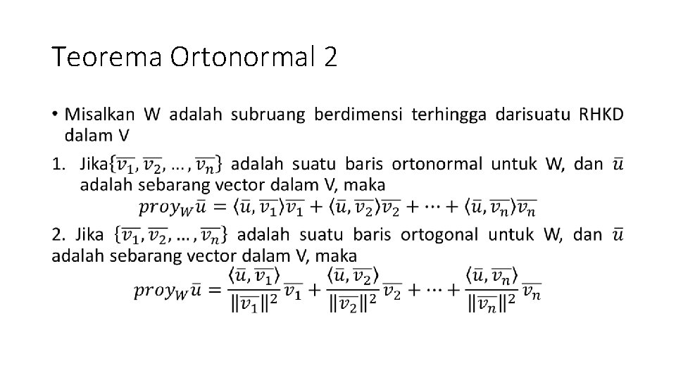 Teorema Ortonormal 2 • 