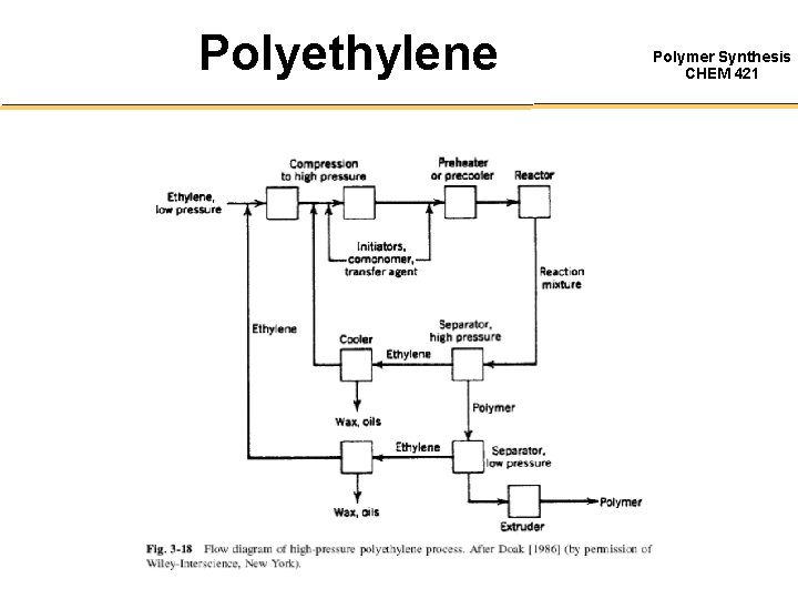 Polyethylene Polymer Synthesis CHEM 421 