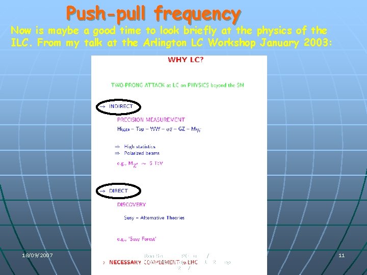 Push-pull frequency Now is maybe a good time to look briefly at the physics Push-pull frequency Now is maybe a good time to look briefly at the physics