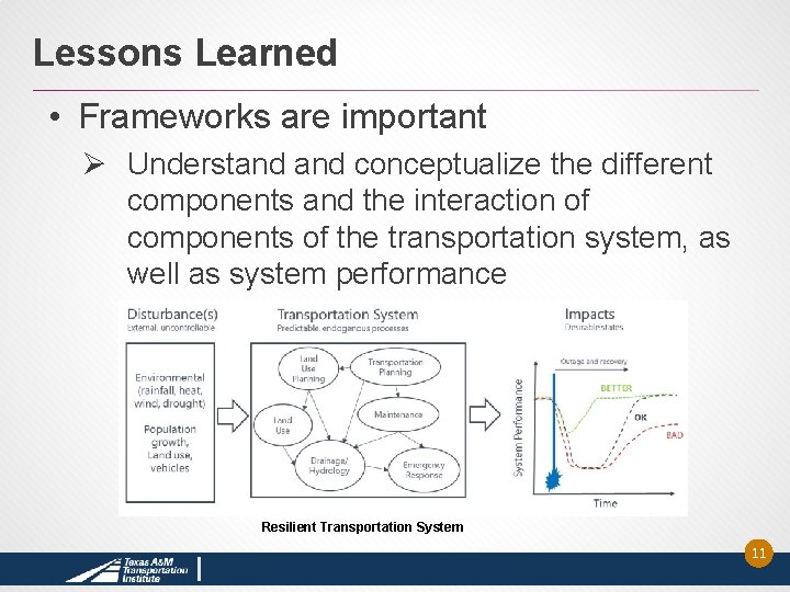 Lessons Learned • Frameworks are important Ø Understand conceptualize the different components and the