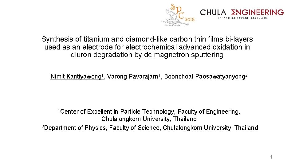 Synthesis of titanium and diamond-like carbon thin films bi-layers used as an electrode for