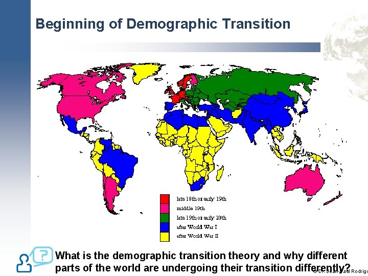 Beginning of Demographic Transition What is the demographic transition theory and why different parts