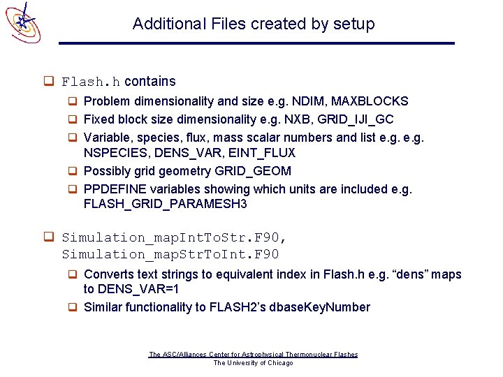 Additional Files created by setup q Flash. h contains q Problem dimensionality and size