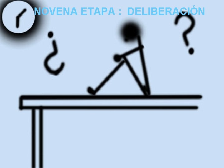  NOVENA ETAPA : DELIBERACIÓN 