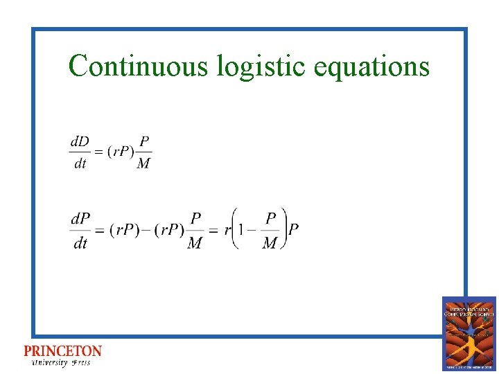 Continuous logistic equations 