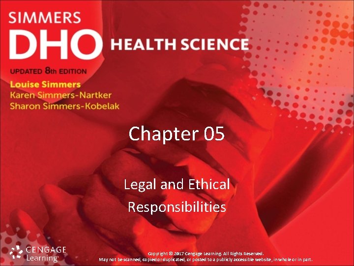 Chapter 05 Legal and Ethical Responsibilities Copyright © 2017 Cengage Learning. All Rights Reserved.