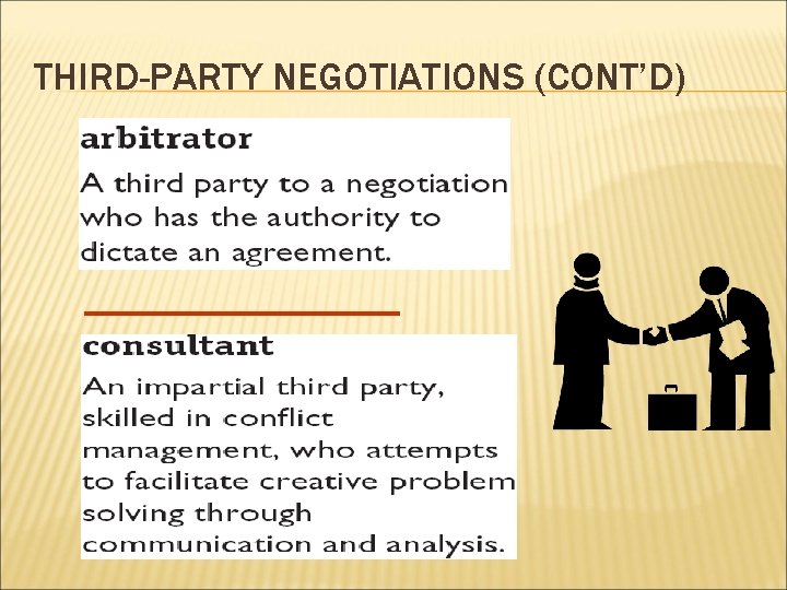 THIRD-PARTY NEGOTIATIONS (CONT’D) 