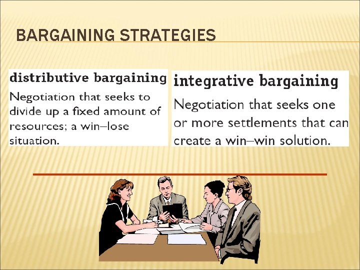 BARGAINING STRATEGIES 