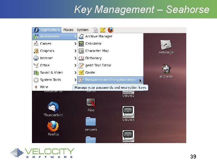 Key Management – Seahorse 39 