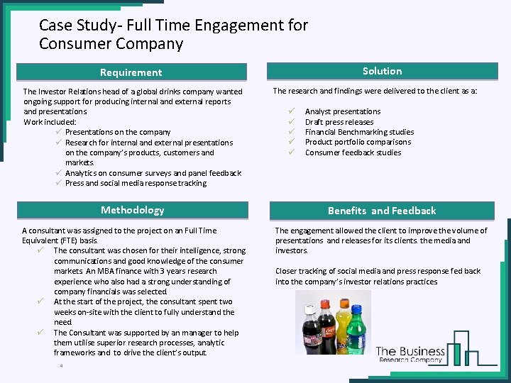 Case Study- Full Time Engagement for Consumer Company Solution Requirement The Investor Relations head