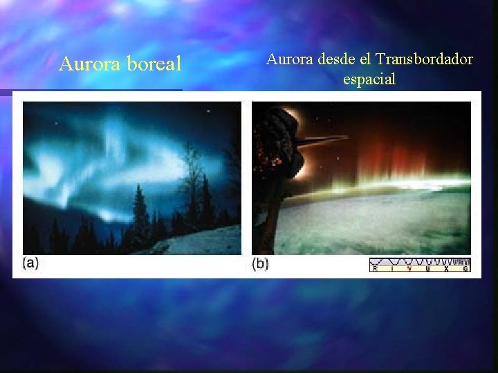 Aurora boreal Aurora desde el Transbordador espacial 