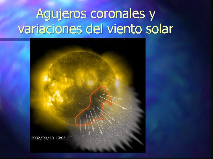 Agujeros coronales y variaciones del viento solar 