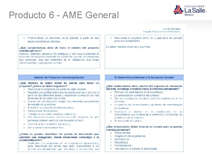 Producto 6 - AME General 