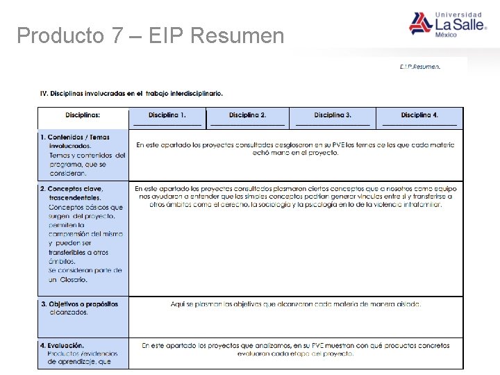 Producto 7 – EIP Resumen 