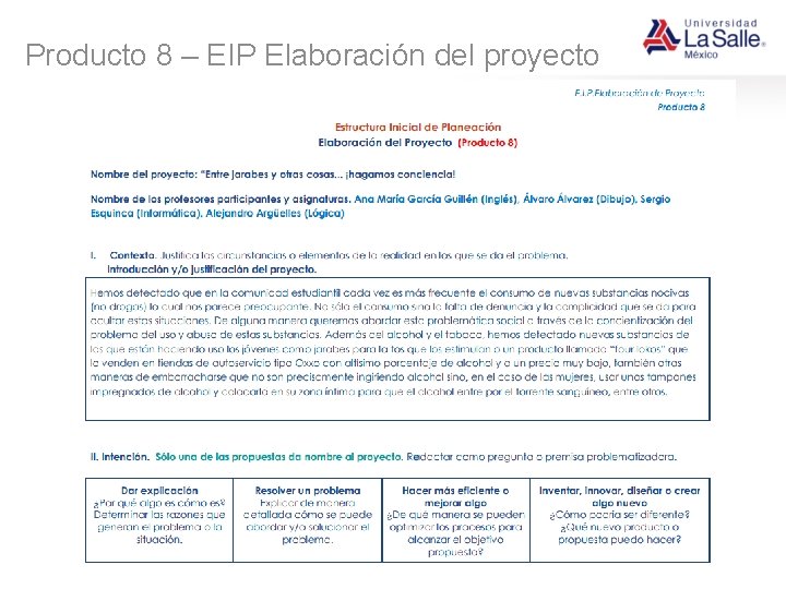 Producto 8 – EIP Elaboración del proyecto 