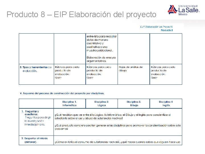 Producto 8 – EIP Elaboración del proyecto 