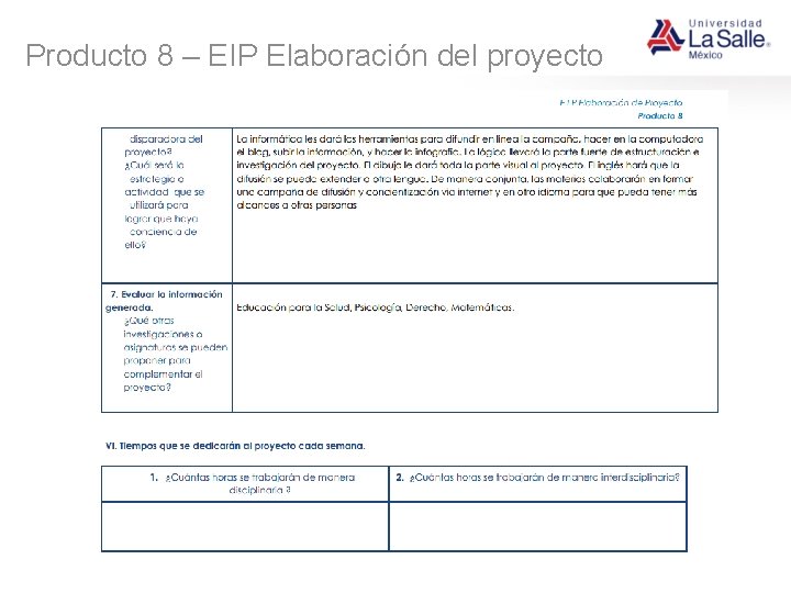 Producto 8 – EIP Elaboración del proyecto 