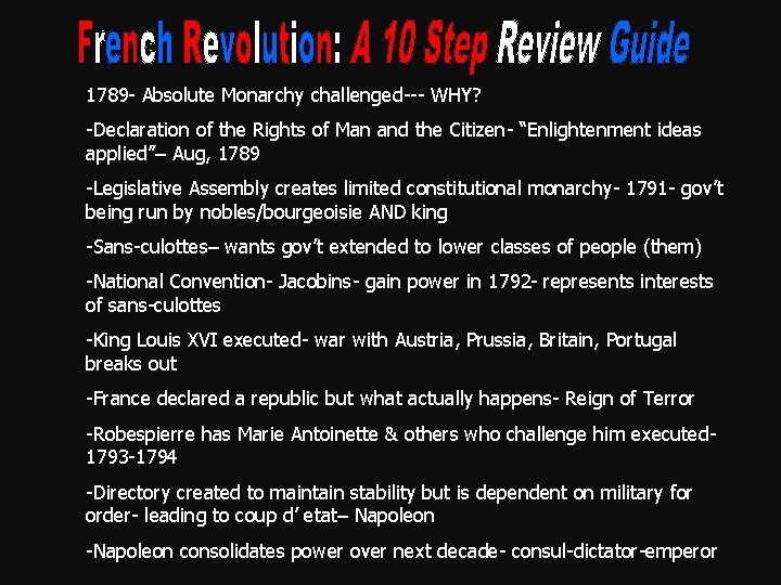 1789 - Absolute Monarchy challenged--- WHY? -Declaration of the Rights of Man and the 1789 - Absolute Monarchy challenged--- WHY? -Declaration of the Rights of Man and the