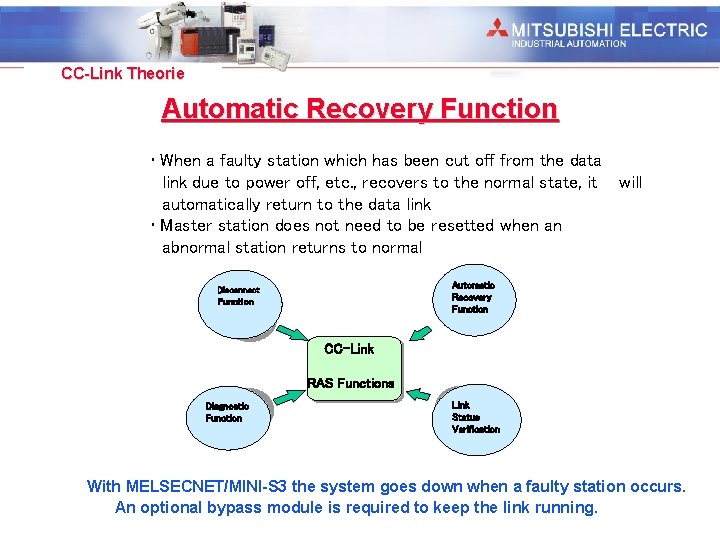Industrial Automation CC-Link Theorie Automatic Recovery Function • When a faulty station which has Industrial Automation CC-Link Theorie Automatic Recovery Function • When a faulty station which has