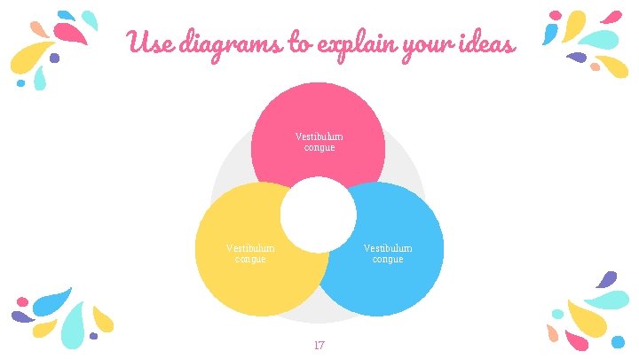 Use diagrams to explain your ideas Vestibulum congue 17 