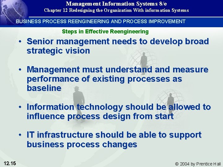 Management Information Systems 8/e Chapter 12 Redesigning the Organization With information Systems BUSINESS PROCESS