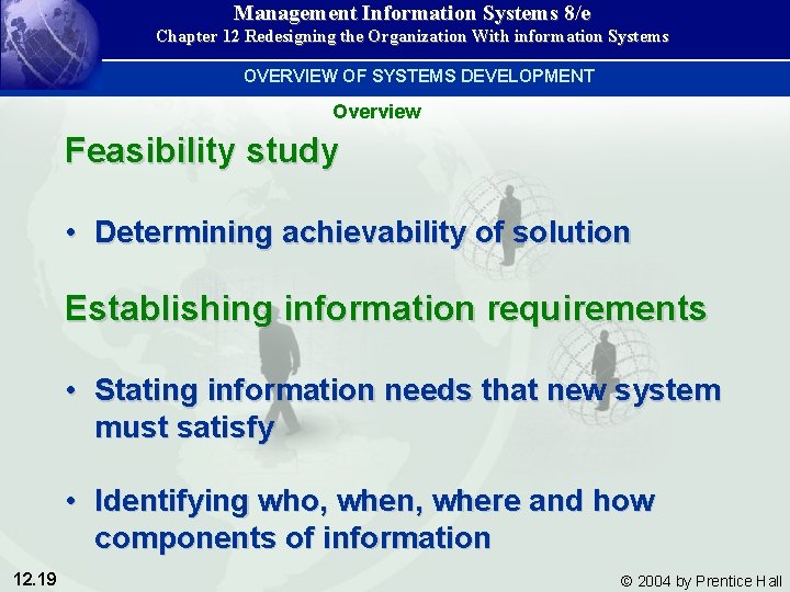 Management Information Systems 8/e Chapter 12 Redesigning the Organization With information Systems OVERVIEW OF