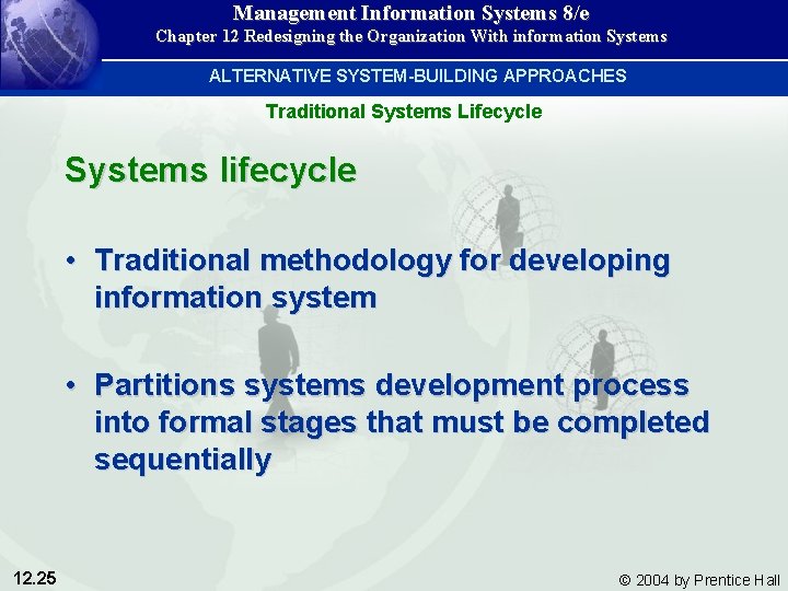 Management Information Systems 8/e Chapter 12 Redesigning the Organization With information Systems ALTERNATIVE SYSTEM-BUILDING