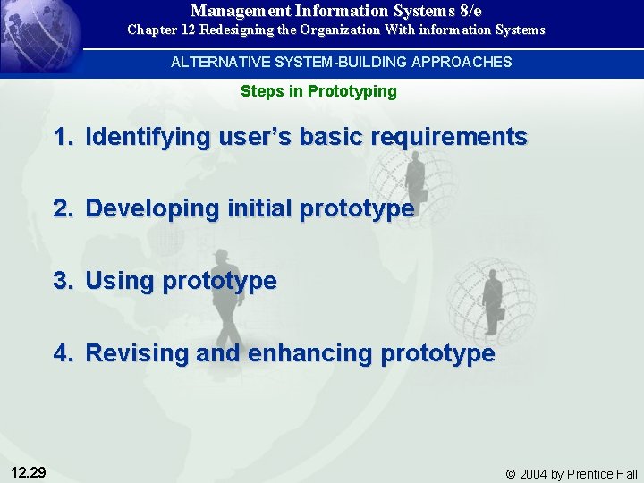 Management Information Systems 8/e Chapter 12 Redesigning the Organization With information Systems ALTERNATIVE SYSTEM-BUILDING