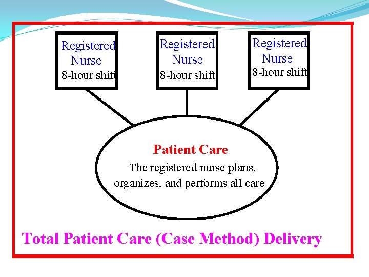 Registered Nurse 8 -hour shift Patient Care The registered nurse plans, organizes, and performs