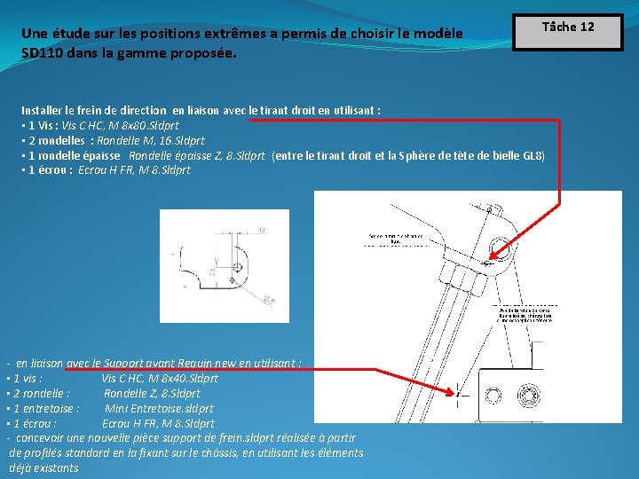 Une étude sur les positions extrêmes a permis de choisir le modèle SD 110 Une étude sur les positions extrêmes a permis de choisir le modèle SD 110