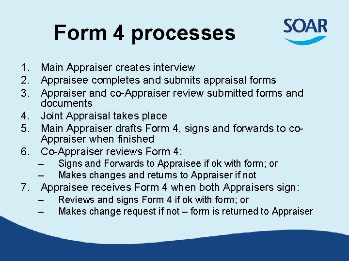 Overview of Form 4 processes on SOAR for