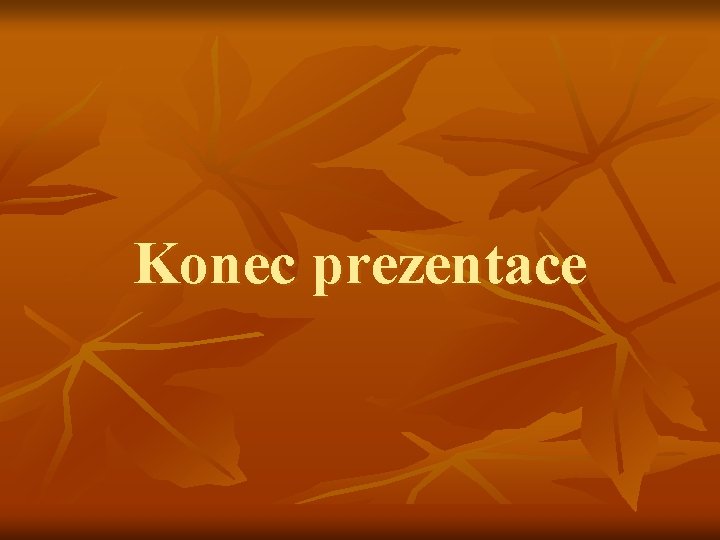 Konec prezentace 