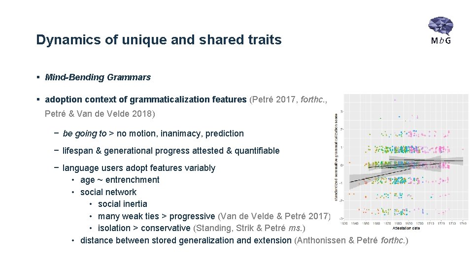Dynamics of unique and shared traits § Mind-Bending Grammars § adoption context of grammaticalization Dynamics of unique and shared traits § Mind-Bending Grammars § adoption context of grammaticalization