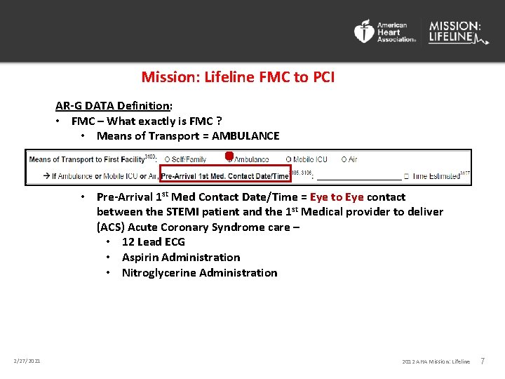 Mission: Lifeline FMC to PCI AR-G DATA Definition: • FMC – What exactly is